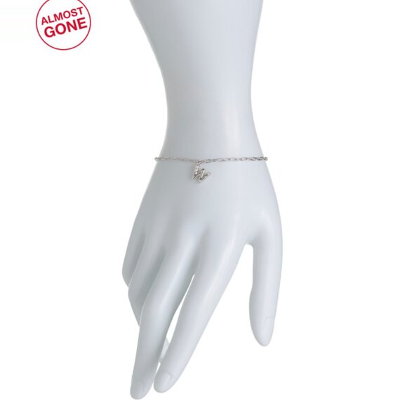 KENDRA SCOTT Silver Silver Crystal Letter W Bracelet - Picture 2 of 2